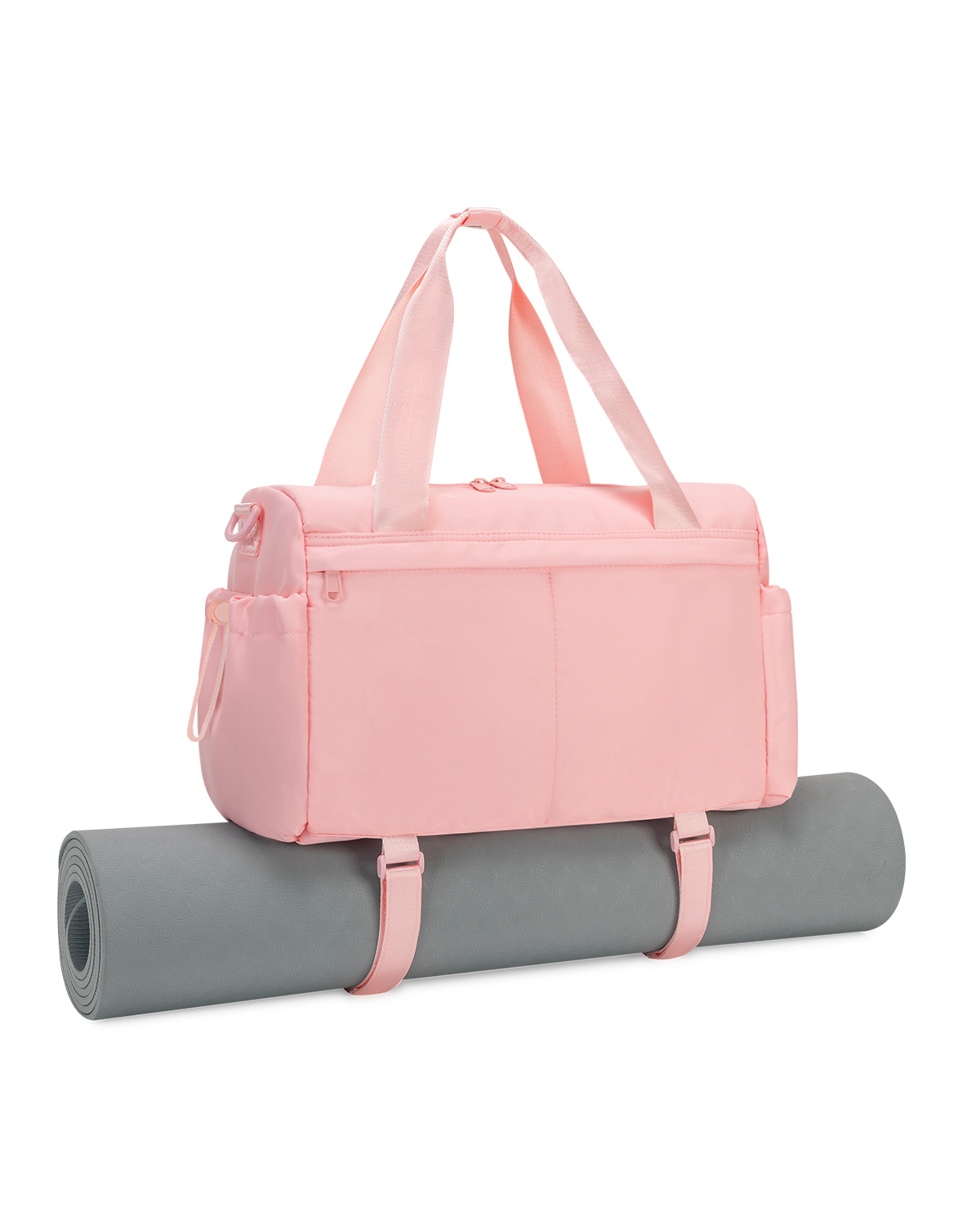 Yoga Fitness Mat - ヨガマットホルダーとウェットコンパートメント付きミニジムバッグ、ウォーターボトルポケット、取り外し可能で調節可能なショルダーストラップ付きミニダッフルバッグ、ワークアウト、旅行、ダンス用