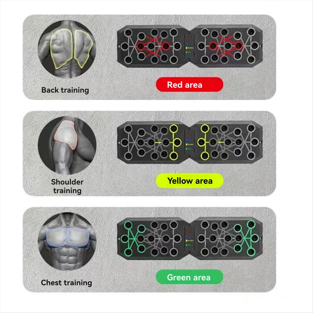 Push Up Board - 新入荷 ポータブル多機能プッシュアップボードセット ハンドル付き フィットネス器具 胸筋・腕のトレーニング器具
