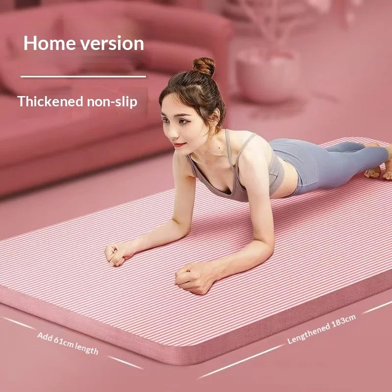 特厚滑り止めヨガマット、衝撃吸収、幅広ピラティスフィットネス - Yoga Fitness Mat のレビューと価格