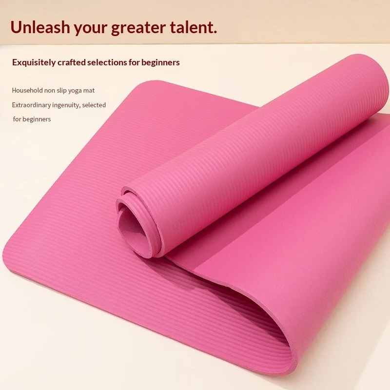 特厚滑り止めヨガマット、衝撃吸収、幅広ピラティスフィットネス - Yoga Fitness Mat のレビューと価格