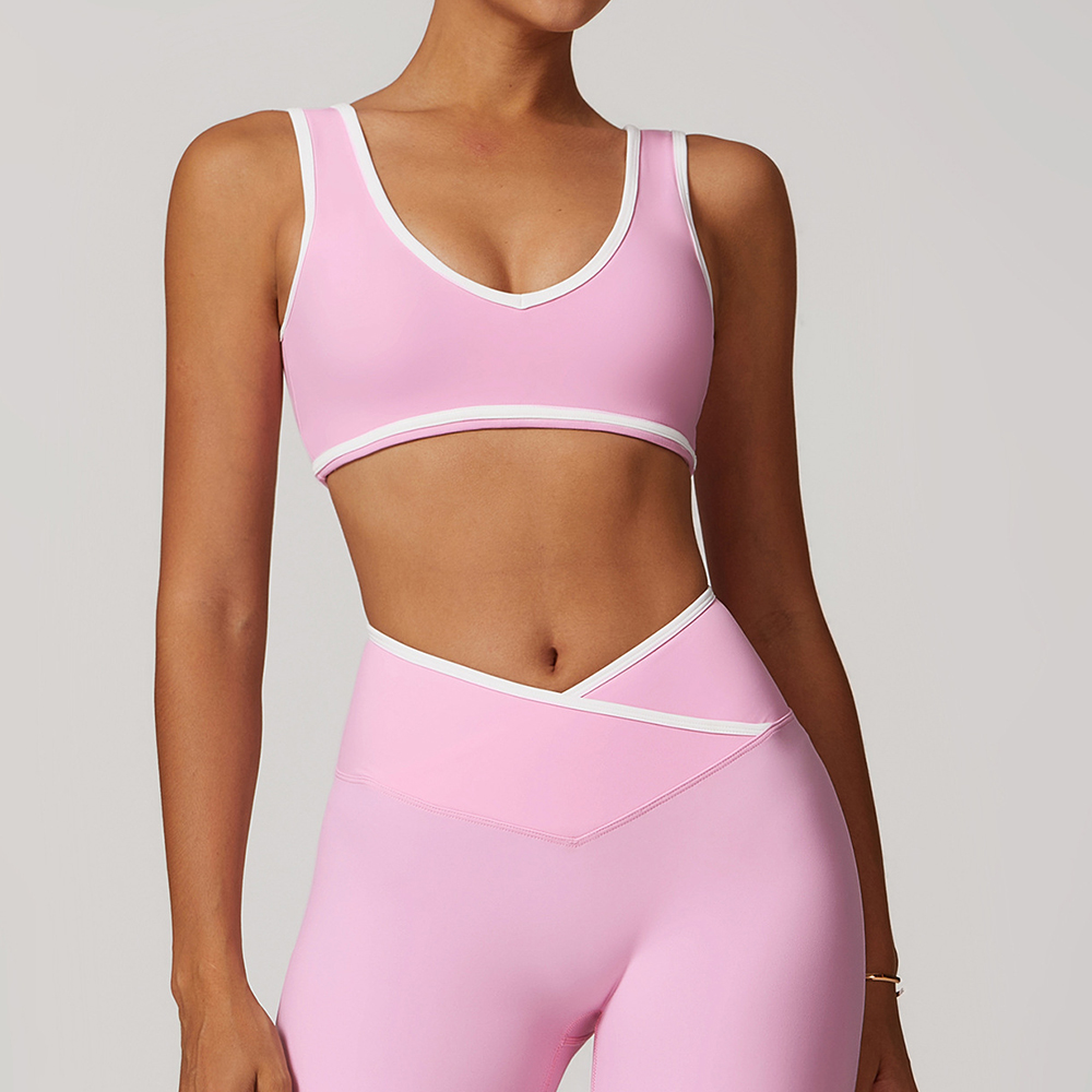 Vネック スポーツブラ レディース トップス プッシュアップ - Yoga Và Fitness のレビューと価格
