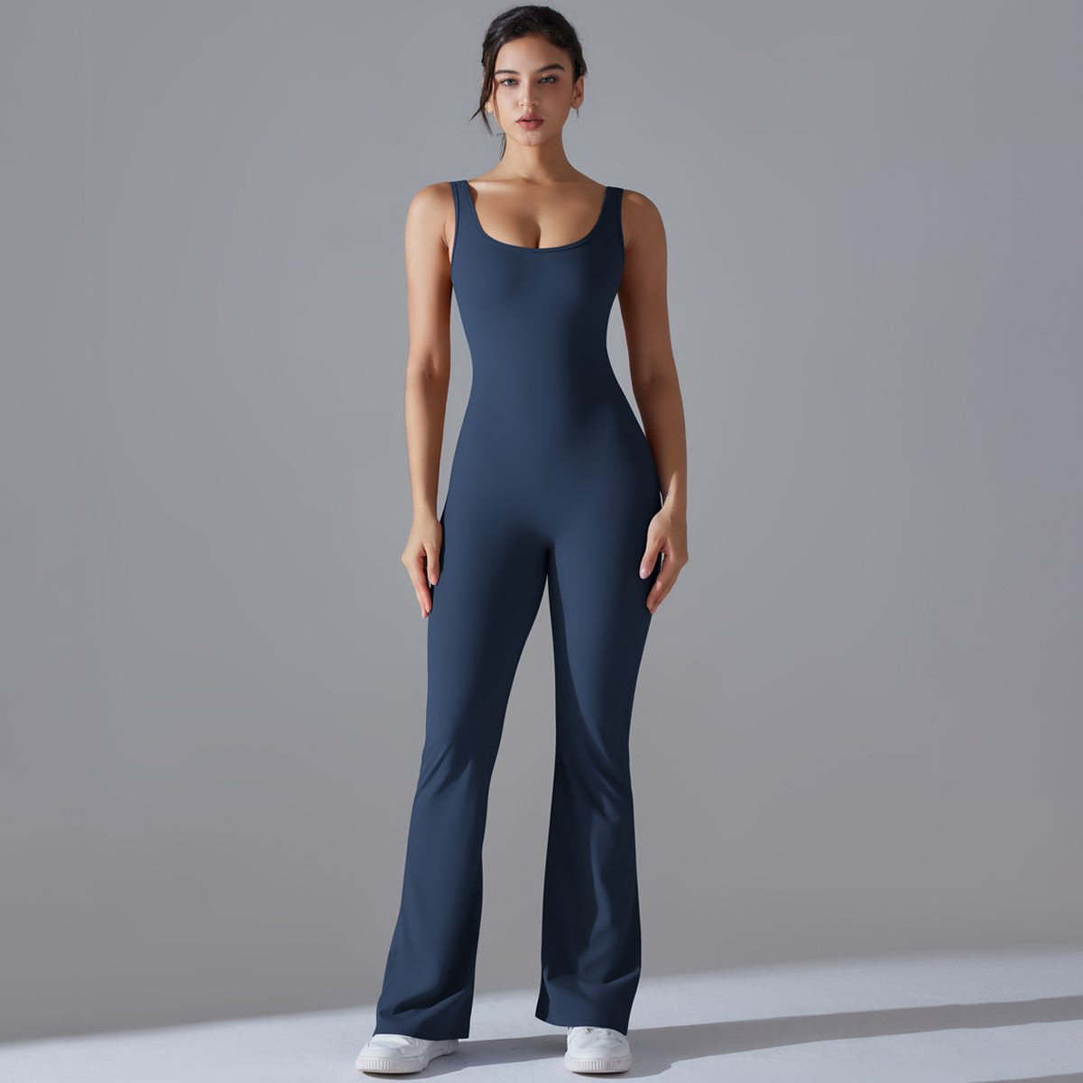 セクシーなバック V ジャンプスーツジムセット女性トレーニン - Yoga Và Fitness のレビューと価格