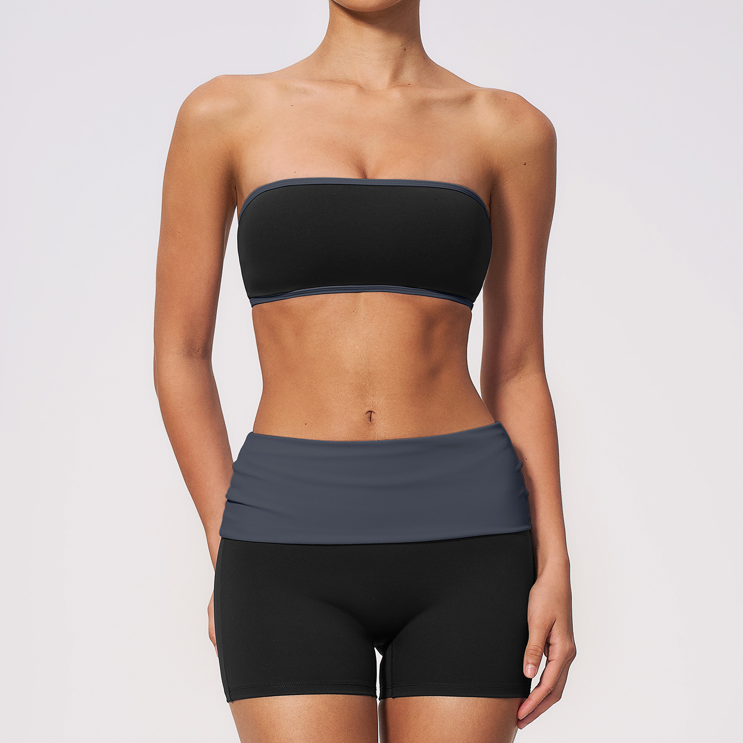 女性用ナイロン製ツーピースフィットネススポーツセット ワーク - Yoga Và Fitness のレビューと価格