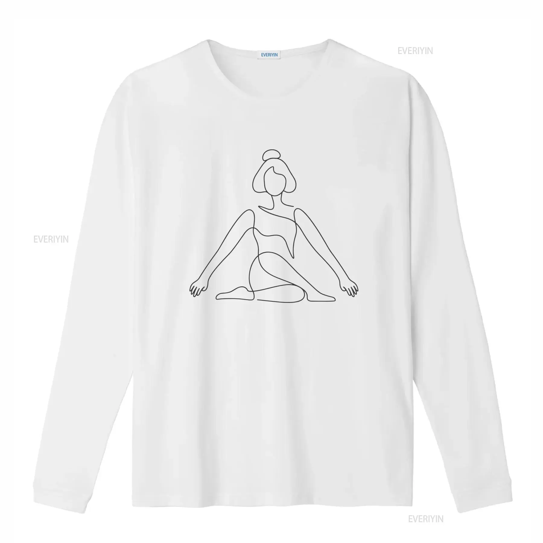 ワンラインヨガポーズTシャツミニマリスト瞑想禅ウェルネスフィ - Zen Yoga Fitness のレビューと価格