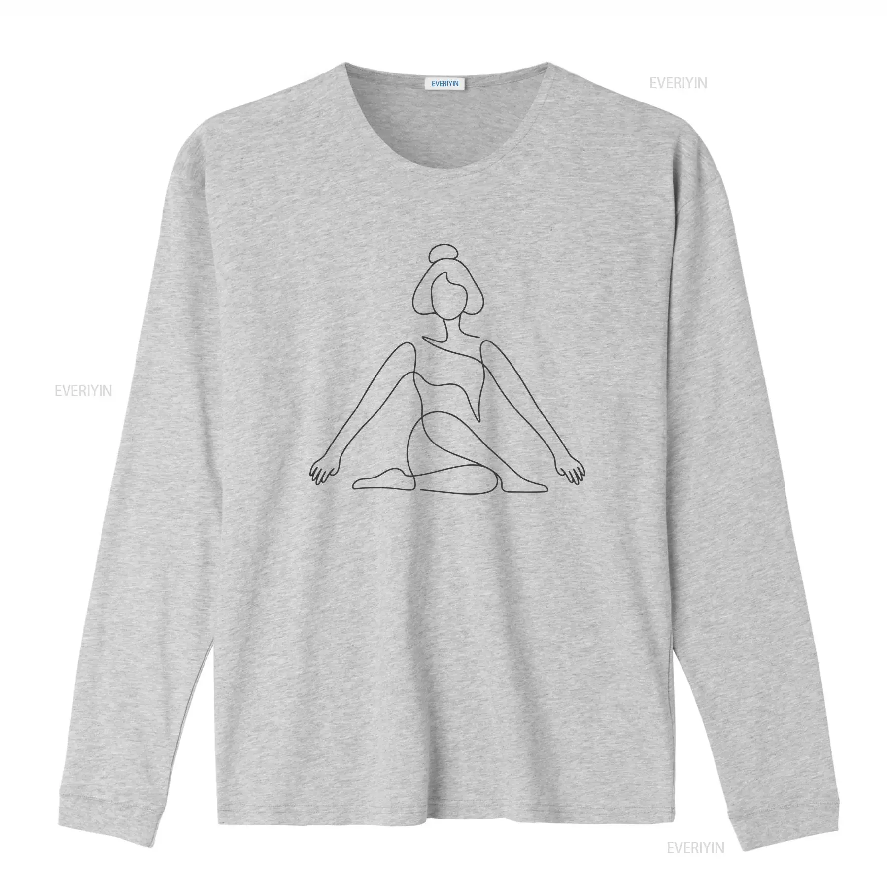 ワンラインヨガポーズTシャツミニマリスト瞑想禅ウェルネスフィ - Zen Yoga Fitness のレビューと価格