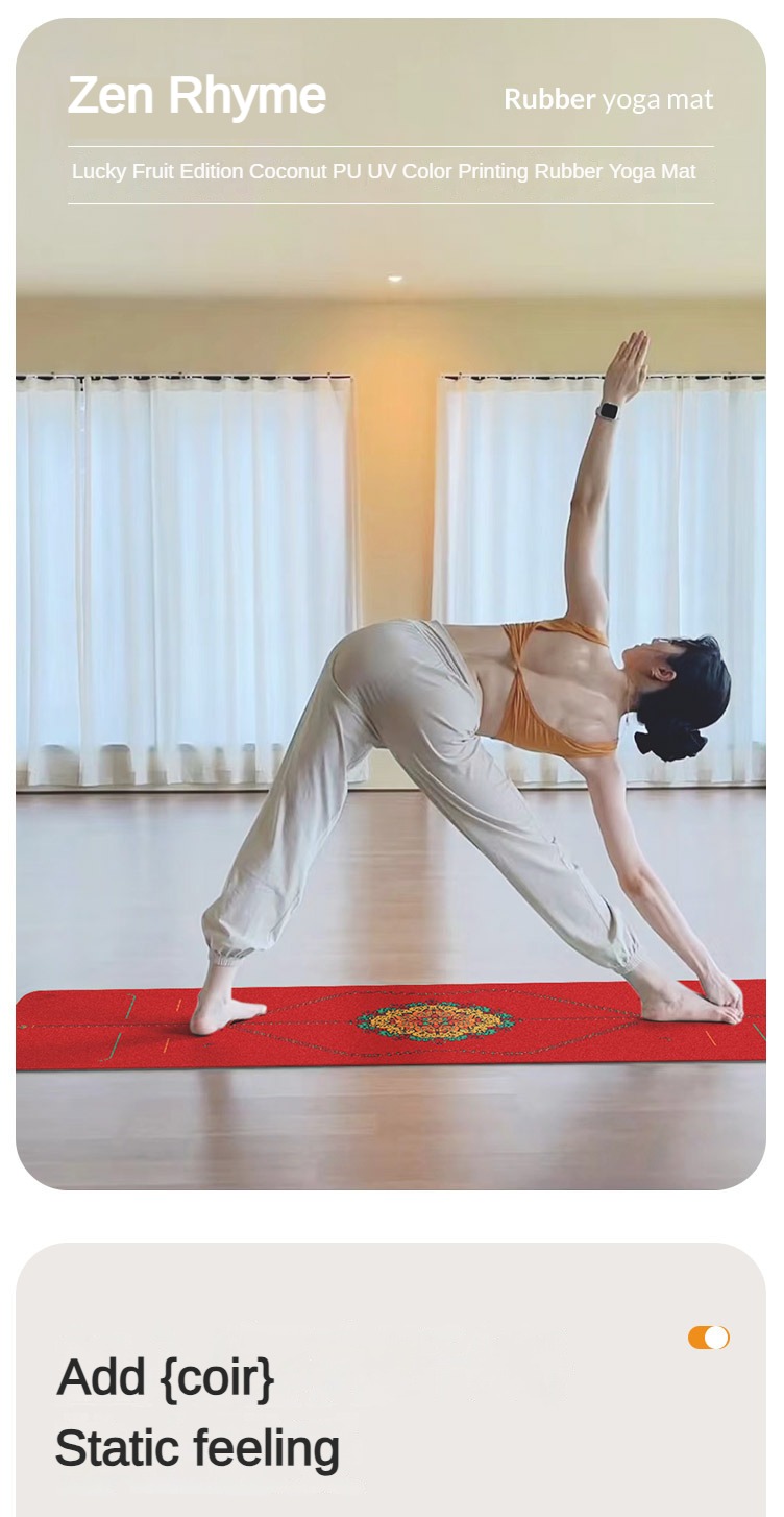 Zen rhyme-天然ゴム製のヨガマット,汗を吸収する,ス - Zen Yoga Fitness のレビューと価格