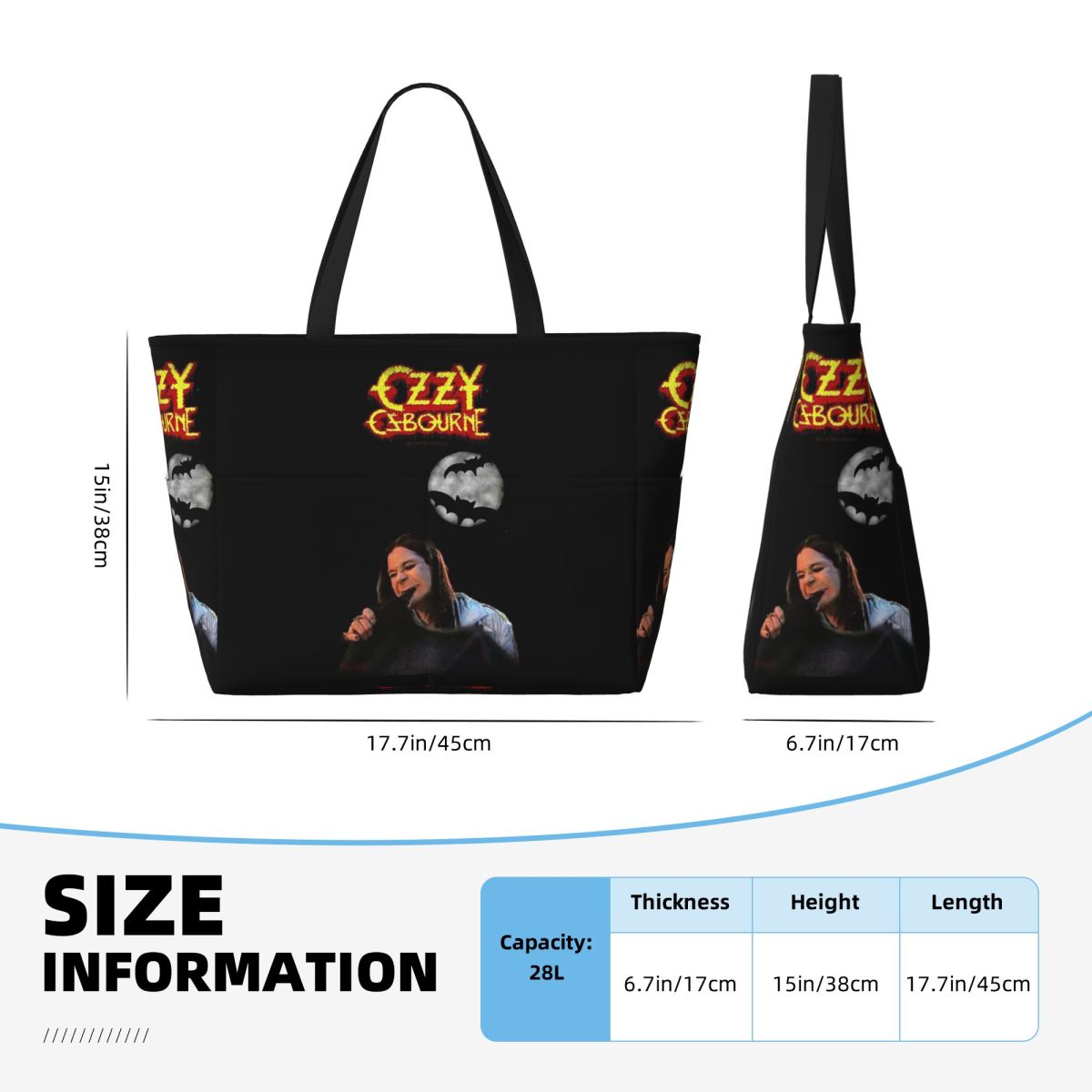 オジー・オズボーン マーチ ビーチトートバッグ スポーツジム - Yoga Fitness Merch のレビューと価格