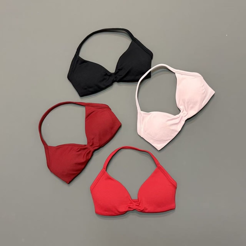 女性用ホルタースポーツブラ Vネックパッド入りヨガブラ 取り - Yoga Và Fitness のレビューと価格