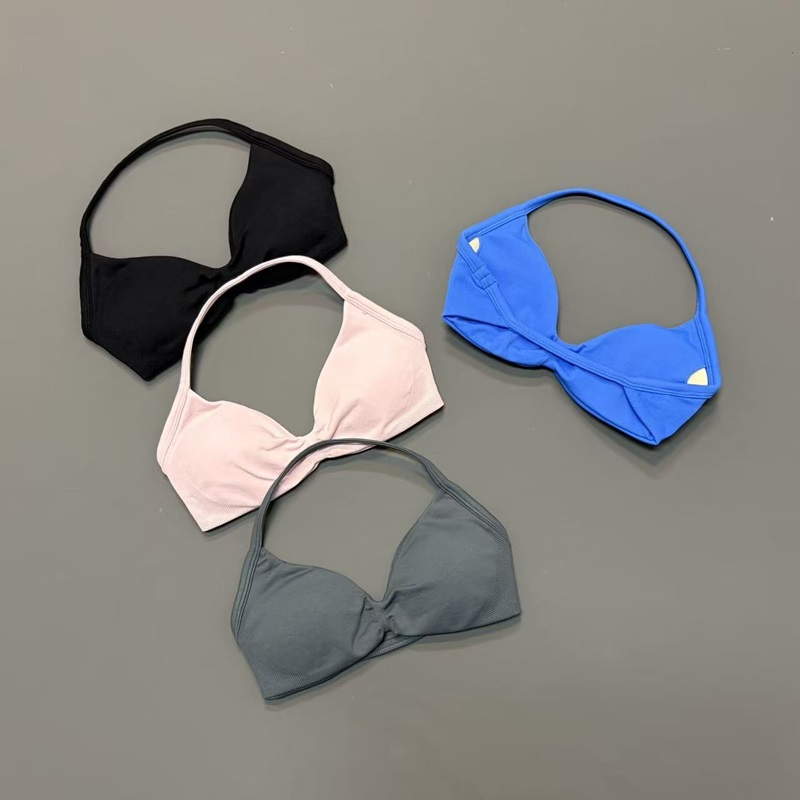 女性用ホルタースポーツブラ Vネックパッド入りヨガブラ 取り - Yoga Và Fitness のレビューと価格