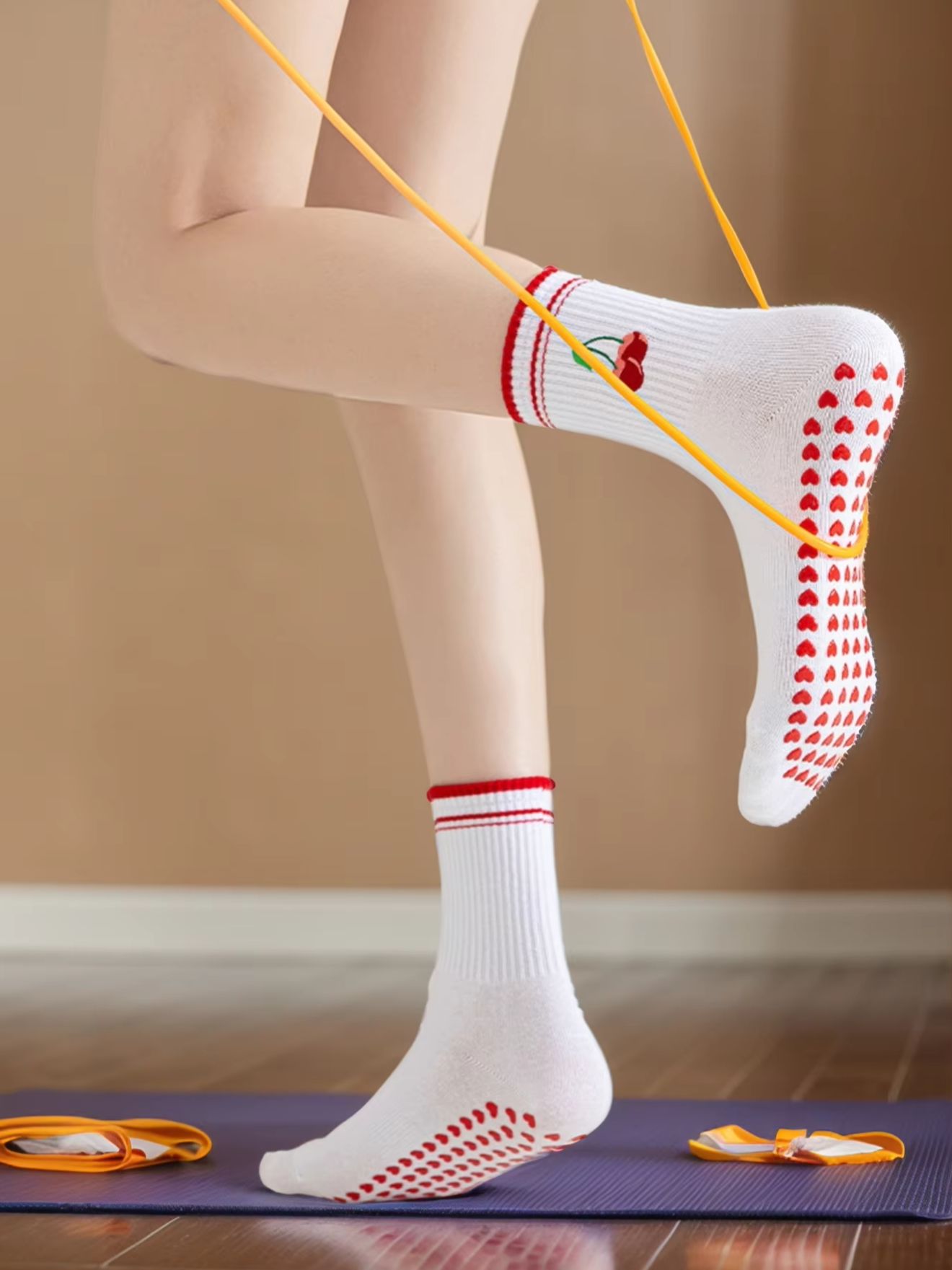 1組のクロスボーダープロフェッショナルヨガソックス、コットン - Fitness Yoga のレビューと価格