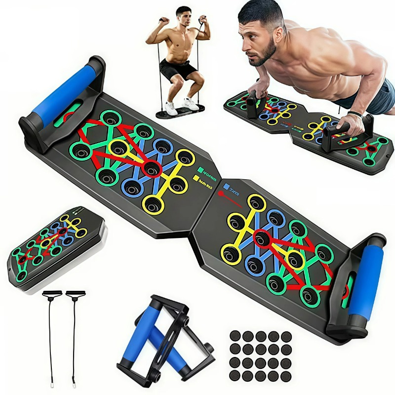 抵抗バンド付き折りたたみ式プッシュアップボード、多機能プッシ - Push Up Board のレビューと価格